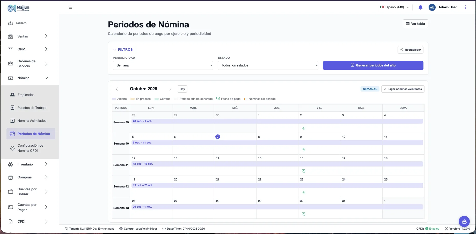 Periodos de Nomina