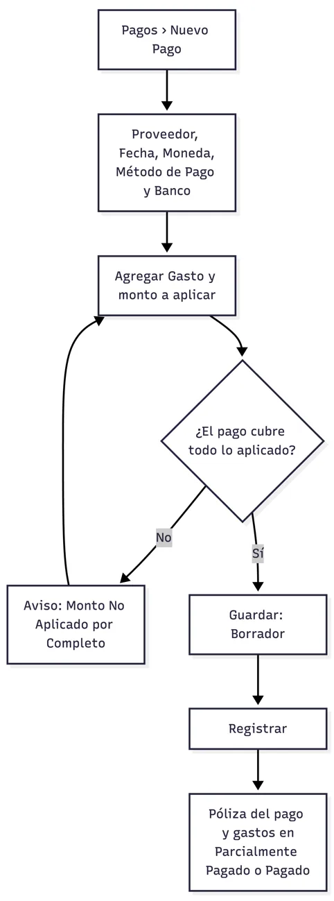 Registro y aplicación de un pago