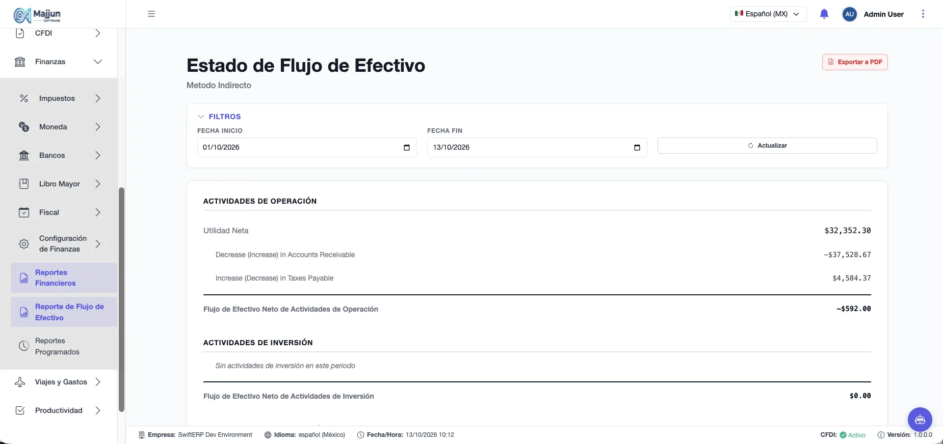 Estado de Flujo de Efectivo