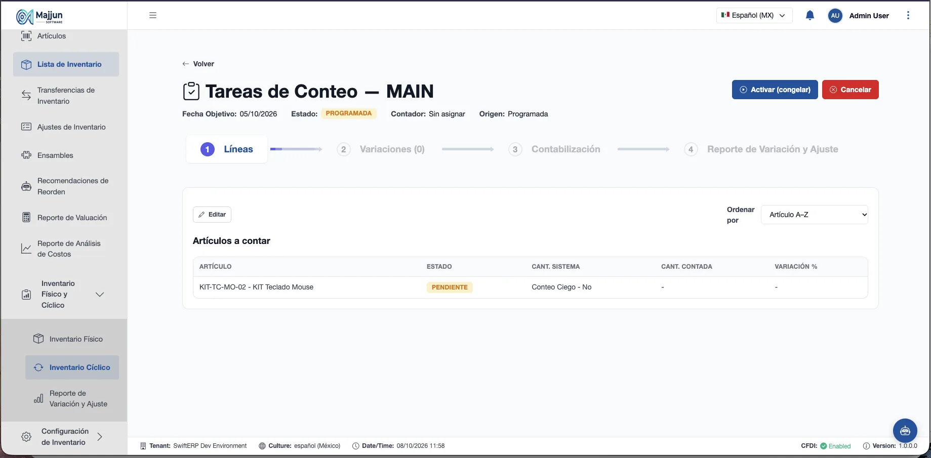 Inventario Programado