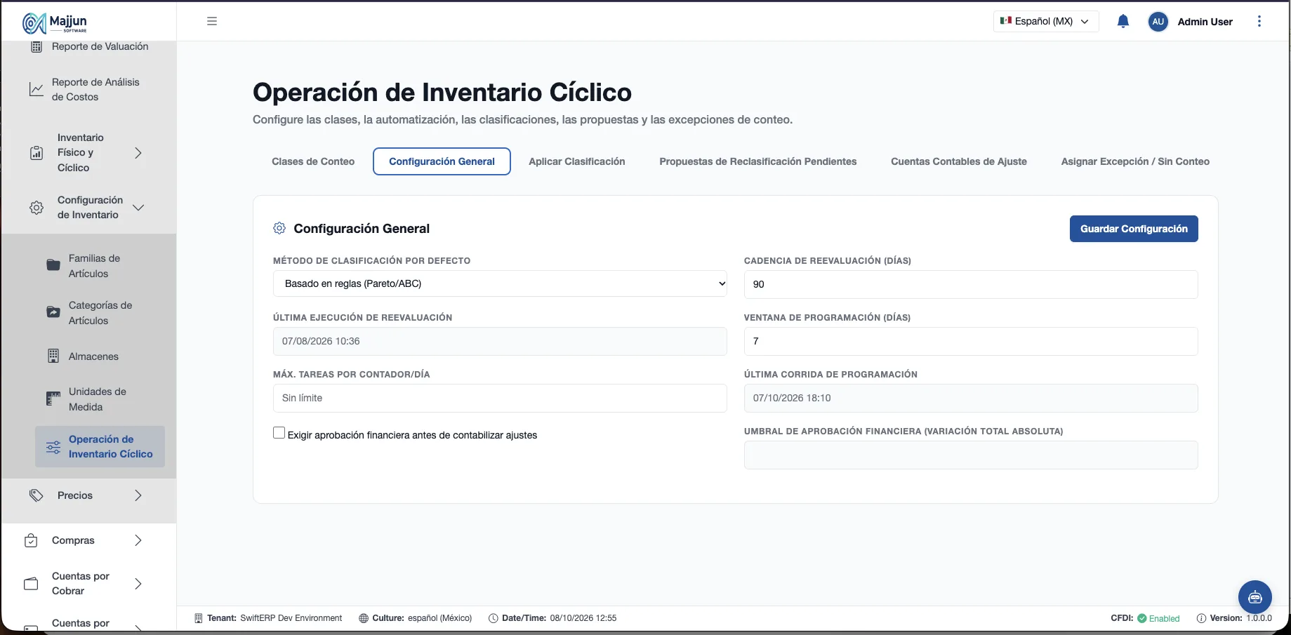 Configuracion General
