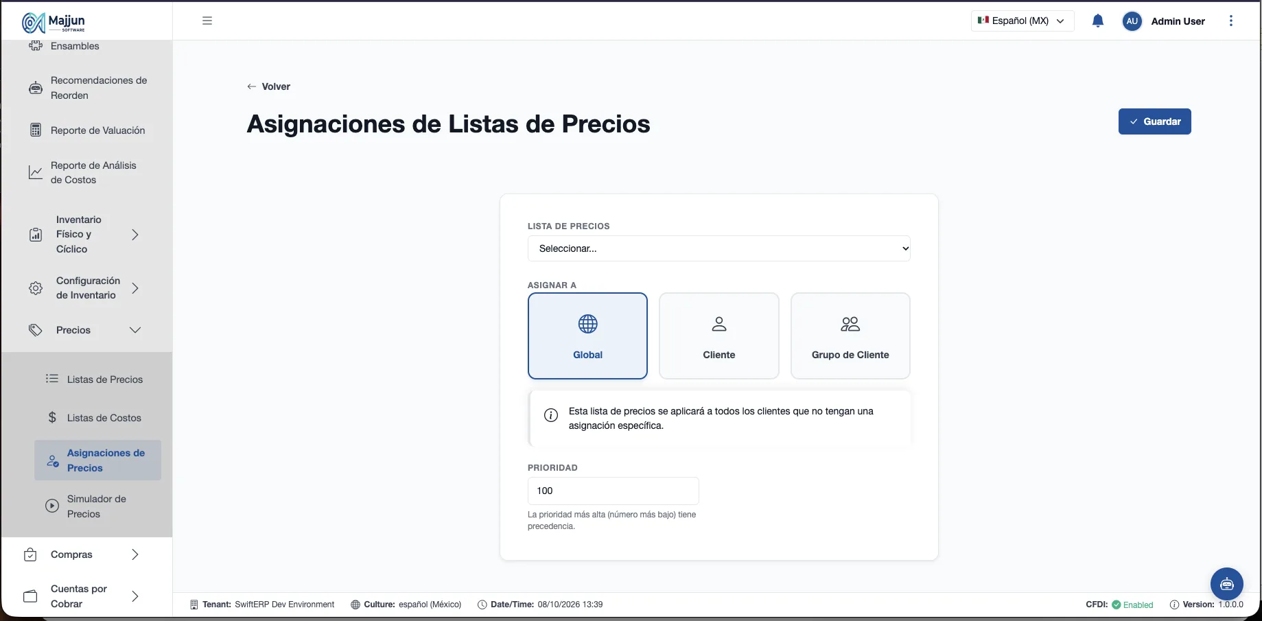 Nueva Asignacion